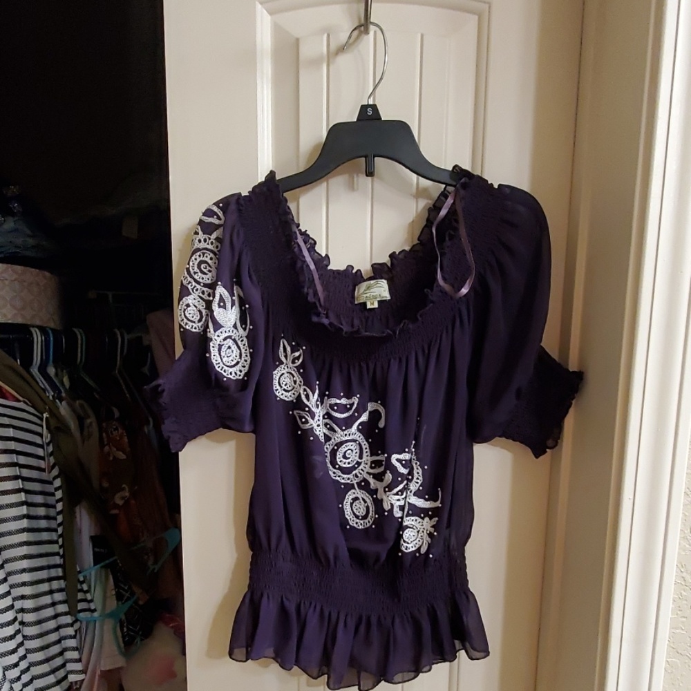 Adorable boho sheer top